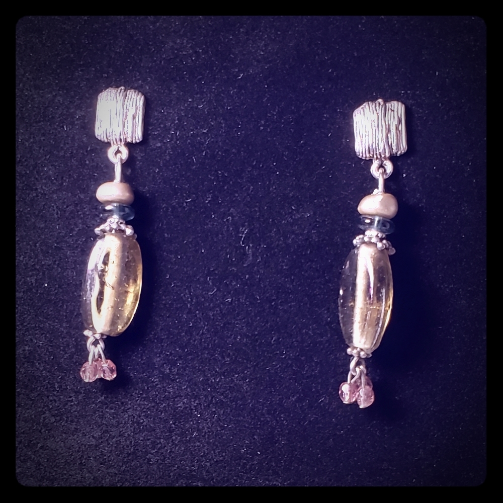 Stone Dangle Earrings